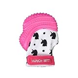 Munch Mitt Teething Mitten the Original Mom Invented Teething Toy- Teether Stays on Babys Hand for P