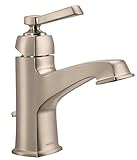 Moen ws84805srn one-handleスポットResist高円弧バスルーム蛇口、つや消しニッケル