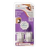 Dreambaby Mag Lock - 2 Locks with 1 Key (White) by Dreambaby