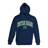 Notre Dame Fighting Irishの子のフリースフード付きスウェットシャツネイビー S