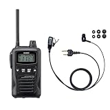 ALINCO IP54 特定小電力トランシーバーDJ-PB20+対応 カナル型イヤホンマイク【I018H】セット(ブラック,1台セット)