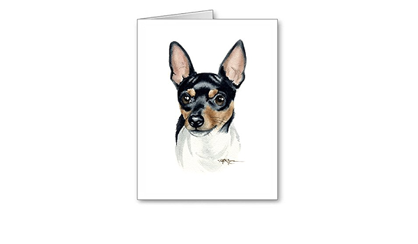 Amazon トイ フォックス テリア 犬の設定10 Note Cards With Envelopes 紙製品 文房具 オフィス用品