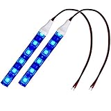 LEDテープ テープライト 12V 防水 3Chip 10cm 黒ベース 片端子 2本 青色