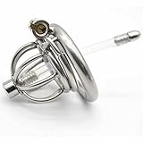 3D ステンレス鋼 貞操帯 男性 メンズ 男用 貞操下着拘束 男性用拘束具 ペニスリング 束縛具 貞操具 束縛具 ペニス拘束具 調教プレイ 純潔性 ケージ アダルト セクシー 掛け錠付き（S:リング-40mm）