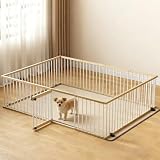ペットサークル ペットフェンス 高さ50CM DIY 犬 ケージ 猫用 犬 さく 柵 折りたたみ 安全柵 ドア付き 滑り止め固定器付き 組み立てが簡単 小型犬 中型犬 室内外兼用（6枚）