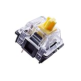 Gateronイェローメカニカルキースイッチ(黄軸)20ケセット（20個）|リニアストローク（linear）スイッチ|3ピン|メカニカルゲーミングキーボード用DIY交換可能スイッチ (20Pcs)