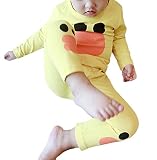 [もうほうきょう] 男の子パジャマ　赤ちゃんの秋衣　セット　上下セット　秋冬　ホームウェア　男の子　女の子　純綿パジャマ　厚い (イエロー, 100)