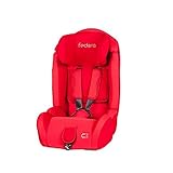 Fedora Carseat Stroller Car Seat ジュニア チャイルドシート 5点式シートベルト キャノピー [並行輸入品] (Red)