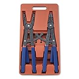 Hiltex 02016 16 Snap Ring Plier Set 2 Piece | External and Internal Pliers | Straight 45° 90° Tips [