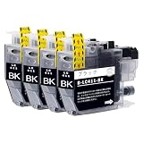 LC411BK ブラック 4本 互換インク 互換品 Brother用 互換インクカートリッジ 純正品併用 LC411-4PK 個包装 大容量 残量表示 ICチップ対応 DCP-J526N J914N J926N-W J926N-B J1800N J528N J928N-W J928N-B MFC-J739DN J904N J739DWN J939DN J939DWN J905N