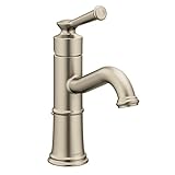 Moen 6402 Belfield 1.2 GPM単穴浴室の蛇口 – IncludesメタルポップアップD、 6402BN 1