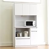 日本製 モダン 幅100cm オープンダイニングボード ホワイト 完成品