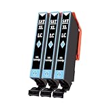 EPSON用 エプソン用 SAT 互換インク サツマイモ SAT-LCライトシアン 3本セット対応機種:EP-815A EP-814A EP-813A EP-812A EP-715A EP-714A EP-713A EP-712A 【増量版/残量表示/個包装】