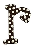 My Baby Sam Polka Dot Letter r, Brown/White by My Baby Sam