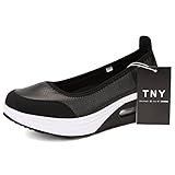 TNY レディース 厚底 美脚 超軽量 姿勢矯正ダイエット アウトドアスリッポン エアクッション付き スリップオン 船型底ナースシューズ 痛くない 疲れにくいスポーツスニーカー ローファー ウォーキン