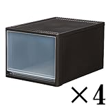 ストラ クローゼット用 (ダークブラウン, 53-L：4個組) 【組み合わせ可能/日本製/お得なセット】
