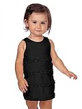 Kavio 。Infants aラインLettuce Edge Rufflesスクープネックノースリーブドレス カラー: ブラック