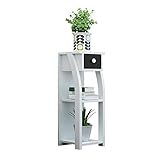 ERRU- リビングルーム屋内フラワースタンドバルコニー着陸木製棚多層多層棚シェーバー緑大根フラワーポット植物スタンド多機能強負荷ベアリング環境ボードフラワーラック 園芸ラック ( 色 : White