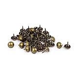 uxcell　装飾鋲　画びょう　メタル製　アンティーク　丸形　ブロンズトーン　9mmx11mm　40個入り