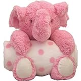 Animal and Blanket Elephant Toy and Blanket Color: Pink by Bean Sprout