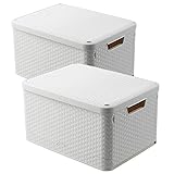 収納ボックス 折りたたみ 収納ケース 大容量 折畳 蓋付き プラスチック整理ボックス L スタッキングボックス 雑貨 ベッド下 小物 おもち