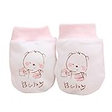 Goenn オーガニック コットン ミトン指なし 新生児用 ベビー かきむしり防止用手袋 指なし 大人気 可愛い 赤ちゃん用 手袋 (ピンク)