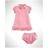 【並行輸入】RalphLauren(ラルフローレン) 女の子 半袖ポロワンピース　ブルマ付き 18ｍ（85サイズ）