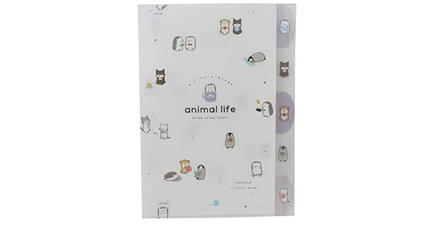 Amazon Co Jp ポケット ファイル Animal Life ダイカット 5インデックス クリアファイル ちまちま 文房具 オフィス用品