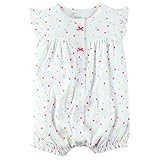 カーターズ Carter's ロンパース 半袖 ショートオール ベビー服 女の子 白&水玉 虹 (9months(67-72cm)) [並行輸入品]
