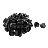 uxcell ガスストーブノブ ガスこんろ オーブンスイッチ 点火ツマミ コントロールノブ　ロータリースイッチ　プラスチック製　ブラック　50個入