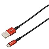 バウト PREMIUM (プレミアム) 両面microUSBケーブル 2A レッド 0.5m BUSMRAN050RD