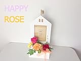HAPPY　ROSE　フォトスタンド♪ハウス（プリザーブドフラワー）　ケース付き　写真立て