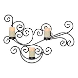 Candle Impressions Flameless Candle壁壁掛け燭台 Bronze Scroll Sconce B00UZ7WJX4