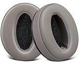SOULWIT イヤーパッド イヤークッション 交換パッド for Sennheiser HD 4.50BT/HD 4.50BTNC/HD4.50SE/HD4.40BT/HD4.30G/HD4.20S/HD458BT/HD 450/HD450BT/HD400S/HD350BT/Adapt 360(MB 360 UC)/Adapt 361 用 ヘッドホン パッド ソフトレザー 高密度フォーム グレー