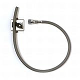 T&S Brass B-0654 Hose Hanger, Stainless Steel, Spring-Loaded Rubber Grip, 30-Inch Hose with Garden H