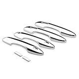 Marchfa トヨタ アルファード＆ヴェルファイア 40系（4 代目 2023年6月～）専用 ドアハンドルハンドルカバー ドアノブカバー ドア ガーニッシュ ドアノブの爪キズ防止 ガーニッシュ 外装パーツ (メッキシルバー）