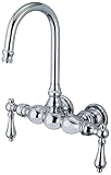 Water Creation F6-0014-01-AL Vintage Classic 3-3/8-Inch Center Wall Mount Tub Faucet with Gooseneck 