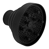 JOLUCE ヘアドライヤーディフューザー、折りたたみ式ヘアドライヤーディフューザーポータブルヘアドライヤーディフューザーABSシリコンヘアブロードライヤーディフューザーホームサロン用(黒)
