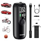 Woowind LP1 電動空気入れ 自転車 バイク 車用 エアコンプレッサー 150PSI 自動停止 コードレス 大容量バッテリー
