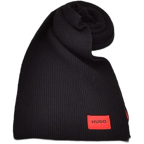 BOSS ボス　ニット帽　マフラー　2点セット　ブラック Amazon | [ヒューゴボス] HUGO マフラー &キャップ メンズ 2点