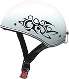 リード工業(LEAD) バイクヘルメット ハーフ D-356 アメリカンビンテージ ホワイトトライバル フリー 57~60cm未満