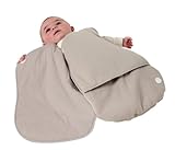 Candide Wearable Blanket, Cotton Jersey Winter Weight Baby Wrap, Hazel by Candide