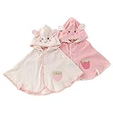 coeur a coeur (クーラクール ) うさみみポンチョ (70～80cm) キムラタンの子供服 (44157-181b) ピンク 70～80