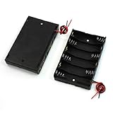 uxcell バッテリーケース　1.5VAA電池6本用 15cm 9.3 x 5.7 x 1....