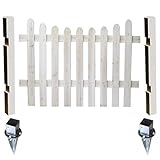 SINAPP ピケットフェンス 庭 目隠し 木製 U型 フェンス 基本セット SIK2301 土中用, ホワイト