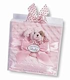 Bearington Baby Wiggles Pink Chenille Stroller Blanket and Puppy Dog Rattle Set by Bearington