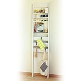 フリーラック ハンガーラック ディスプレイラック 薄型収納 収納棚 小物入れ 収納家具 ラック SR-0411 おしゃれ シンプル ホワイト 白 幅44.4cm