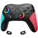 PC コントローラー ワイヤレス 3階段TURBO連射機能付き 背面ボタン マクロ機能 プロコン 1000mAh大容量 ワイヤレス Bluetooth 6軸ジャイロセンサー 4階段HD振動