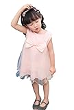 FEVON　ワンピース　ベビー　ドレス　子供服　子供ドレス　夏　ノースリーブ　女の子　ガールズ　フォーマル　カジュアル　可愛い　おしゃれ　リボン　チュール　ふんわり　キッズワンピース お姫様　結婚式　