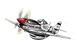 Wallmonkeys P-51 Mustang Wwii Airplane Cartoon Peel and Stick Wall Decals WM99278 (60 in W x 41 in H